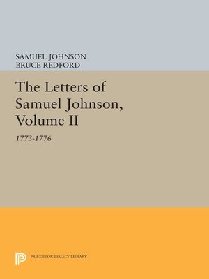 cover image of The Letters of Samuel Johnson, Volume II